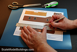 printable cardstock kit O scale buildings