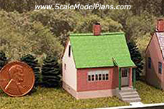 Z scale cardstock building