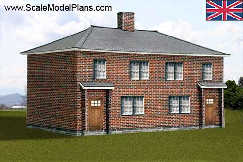 Model structure rowhouse HO scale