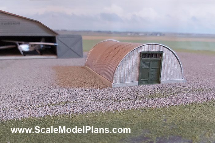 thumbnail image 2 of CustomZscales HO Scale Quonset Hut Shed - Pre-Cut Cardstock Kit (QHR3H) 2 of 2