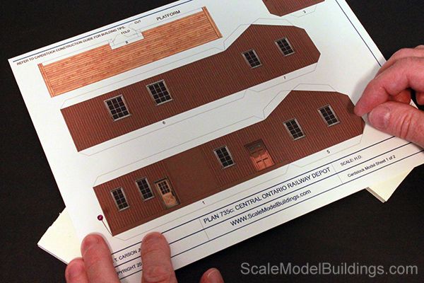 Plan 735 cardstock model sheets